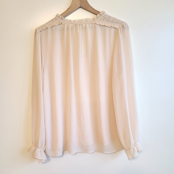 Rose and Olive long sleeve tie front blouse blush - Picture 4 of 8